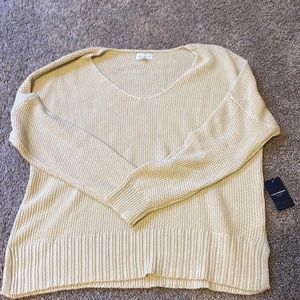 Lucky Brand Knit Sweater, Size Medium, Beige / Cream Color